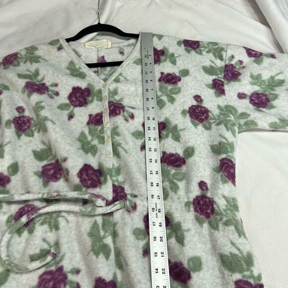 Victoria’s Secret Country Gray Purple Floral One Piece Soft Pajamas - Picture 7 of 9